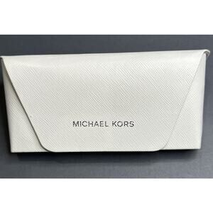 Michael Kors White Glasses Case - Fits Sunglasses/Eyeglasses